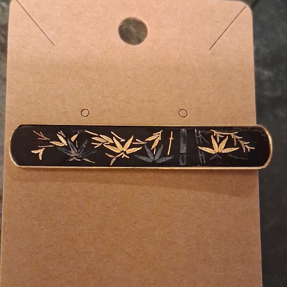 DAMASCENE TIE CLIP